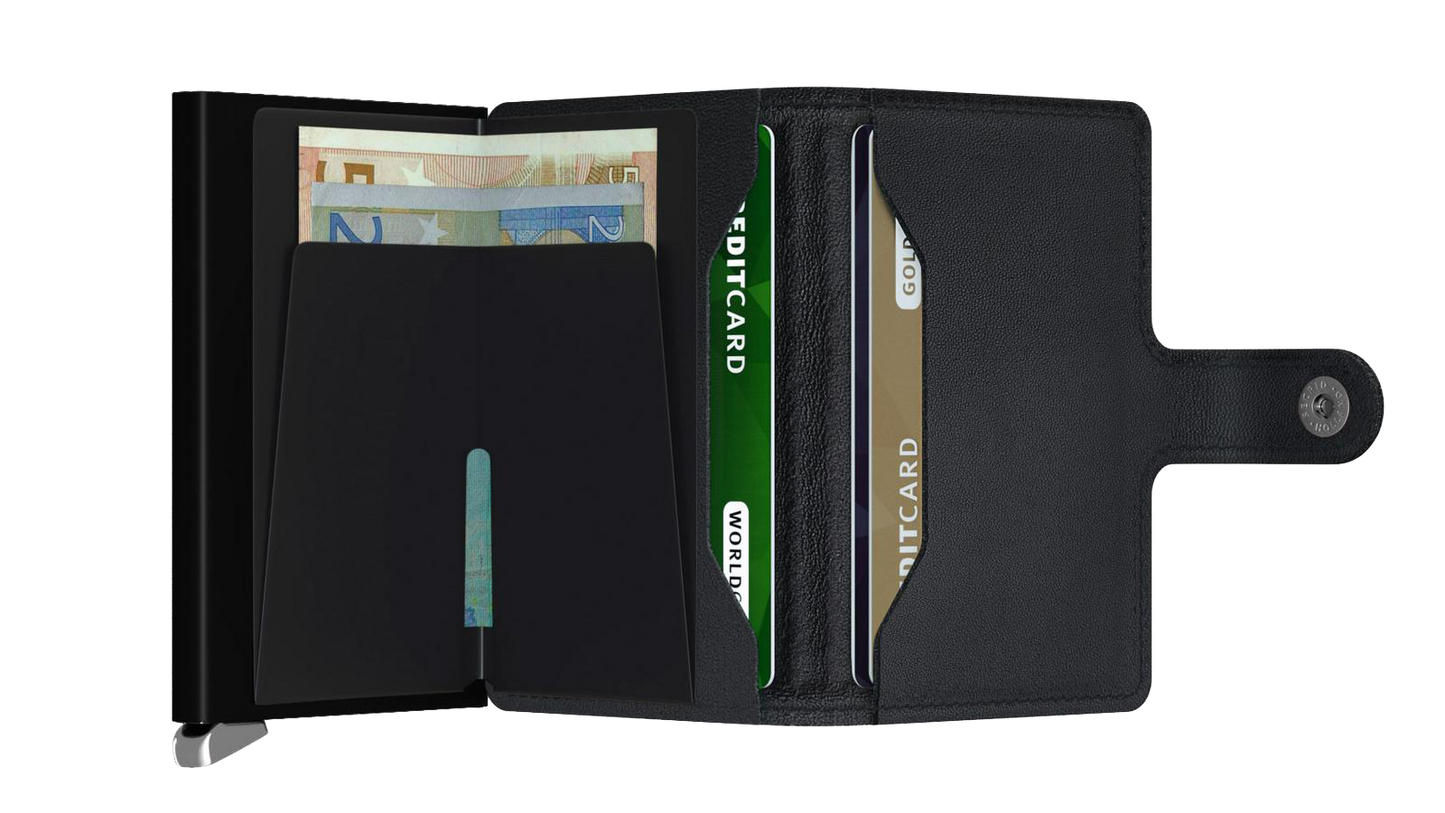 Premium Miniwallet Emboss Lines Black