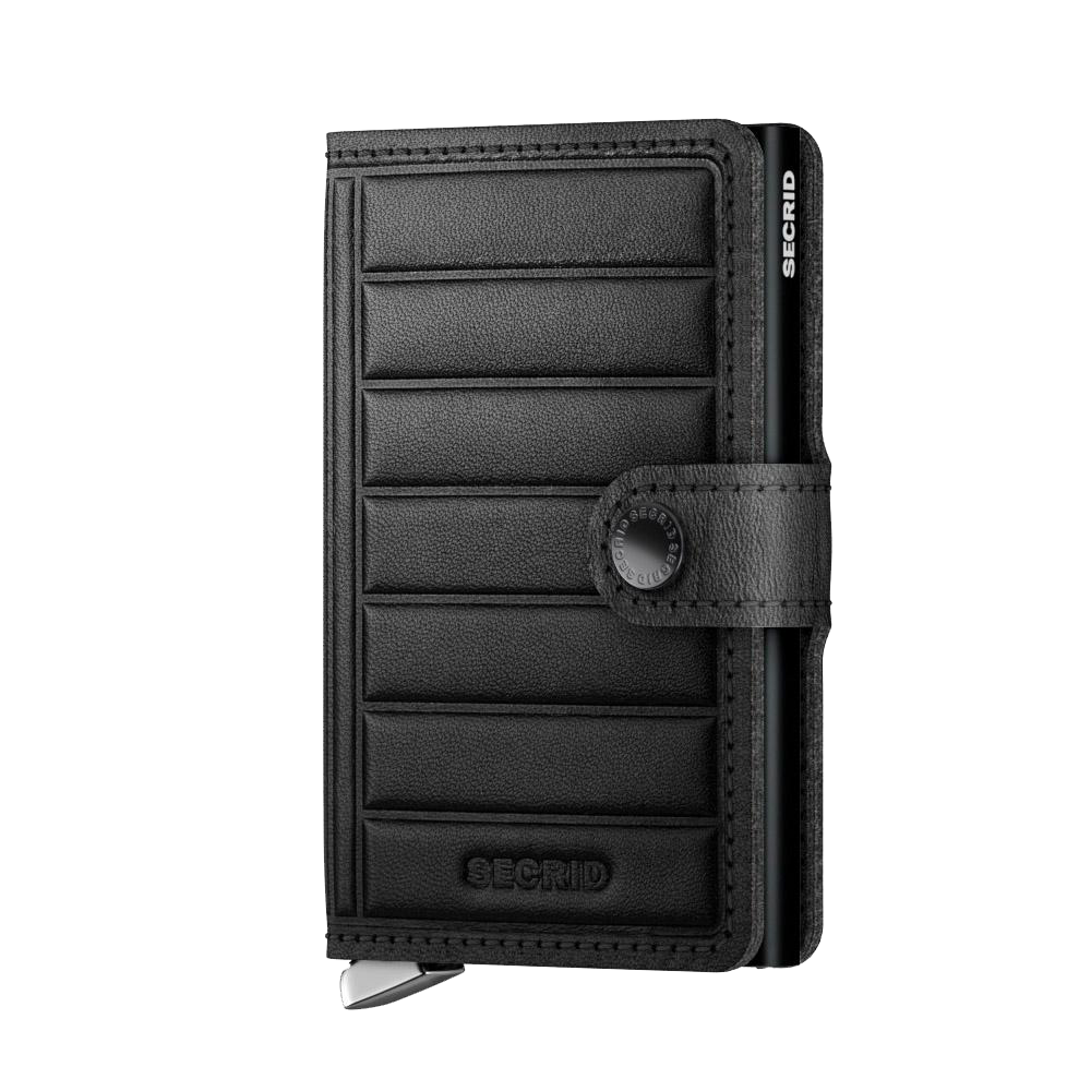 Premium Miniwallet Emboss Lines Black