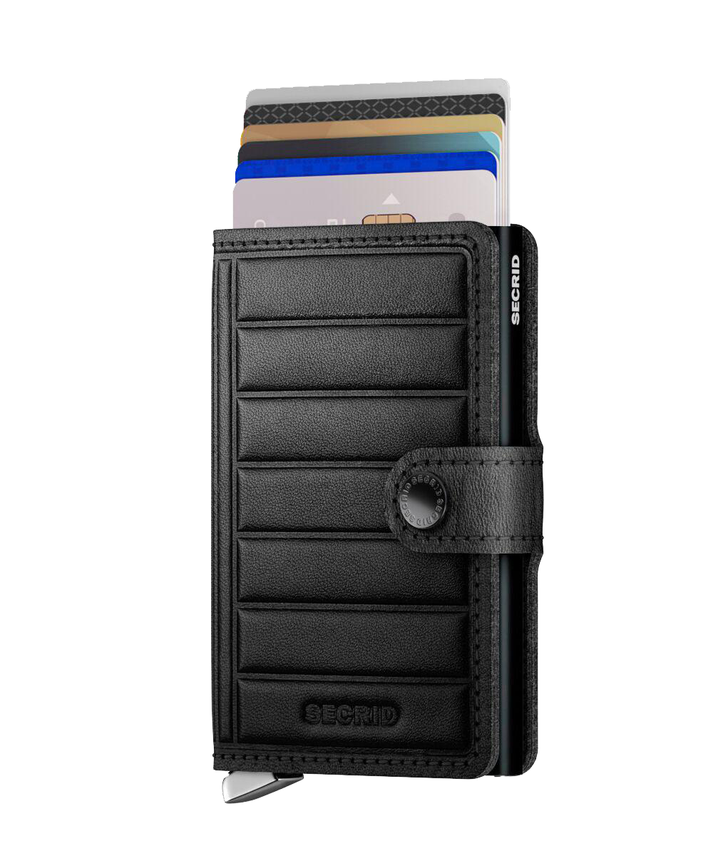 Premium Miniwallet Emboss Lines Black